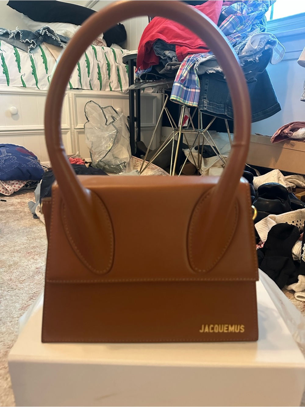 Jacquemus Tan Le Chiquito Small Top-Handle Bag